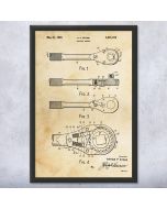 Ratchet Wrench Patent Framed Print