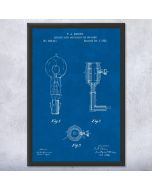 Edison Light Socket Patent Framed Print