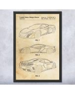 675LT Sports Car Patent Framed Print