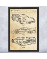 F40 Sports Car Patent Framed Print