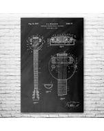 First Electric Guitar Patent Print Poster
