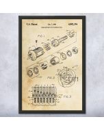 Tubular Lock Patent Framed Print