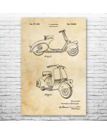 Moped Scooter Patent Print Poster