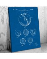 Bowling Ball Patent Canvas Print