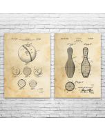 Bowling Patent Prints Set of 2