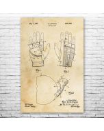 Bowling Glove Patent Print Poster