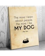 Mark Twain Quote Dog Canvas Art Print
