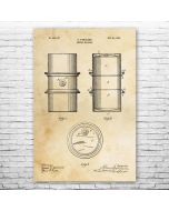 Oil Barrel Patent Print Poster
