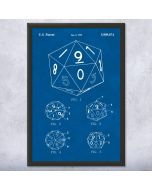 20 Sided Dice Patent Framed Print