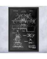Pier Crane Patent Framed Print