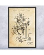 Vertical Milling Machine Patent Framed Print