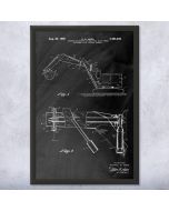 Backhoe Excavator Patent Framed Print