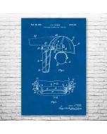 Hard Hat Face Shield Patent Print Poster