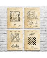 Board Game Posters Set of 4