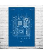 Motherboard Patent Print Poster
