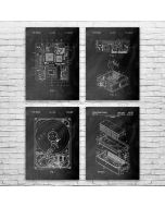 Computer Hardware Posters Set of 4