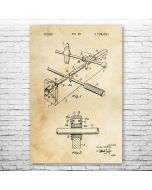 Foosball Rod Patent Print Poster