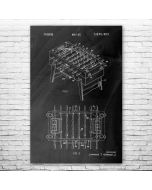 Foosball Table Patent Print Poster
