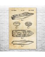 Speedboat Patent Print Poster