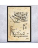 Folding Bleachers Patent Framed Print