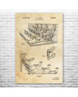 Folding Bleachers Patent Print Poster
