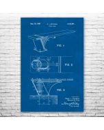 Diving Board Patent Print Poster