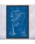 Traffic Cone Patent Framed Print