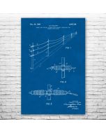 Power Lines Patent Print Poster