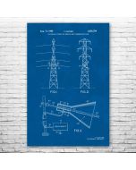 Transmission Tower Patent Print Poster