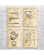 Paintball Patent Posters Set of 4