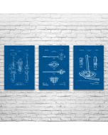 Pipe Fitting Patent Posters Set of 3