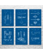 Pipe Fitting Patent Posters Set of 6