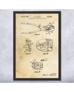 Cable Cutting Pliers Patent Framed Print