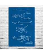 Needle Nose Pliers Patent Print Poster