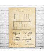 Roofing Tile Patent Print Poster