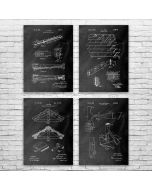Roofing Patent Posters Set of 4
