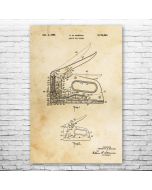 Staple Gun Patent Print Poster