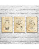 Electrician Patent Posters Set of 3