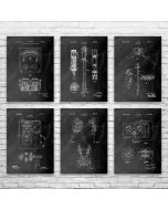 Electrician Patent Posters Set of 6