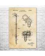 Pole Chainsaw Patent Print Poster