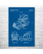 Semi Truck Patent Print Poster