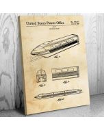 Monorail Train Patent Canvas Print