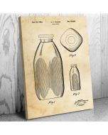 Milk Bottle Patent Canvas Print