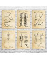 Golf Patent Posters Set of 6