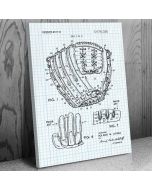 Baseball Glove Patent Canvas Print