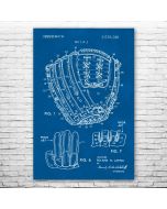 Baseball Glove Patent Print Poster