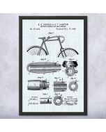 Bike Bell Patent Framed Print