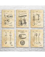 Beer Patent Posters Set of 6