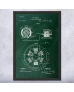 Tesla Alternating Motor Patent Framed Print