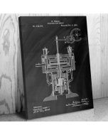 Nikola Tesla Reciprocating Engine Patent Canvas Print